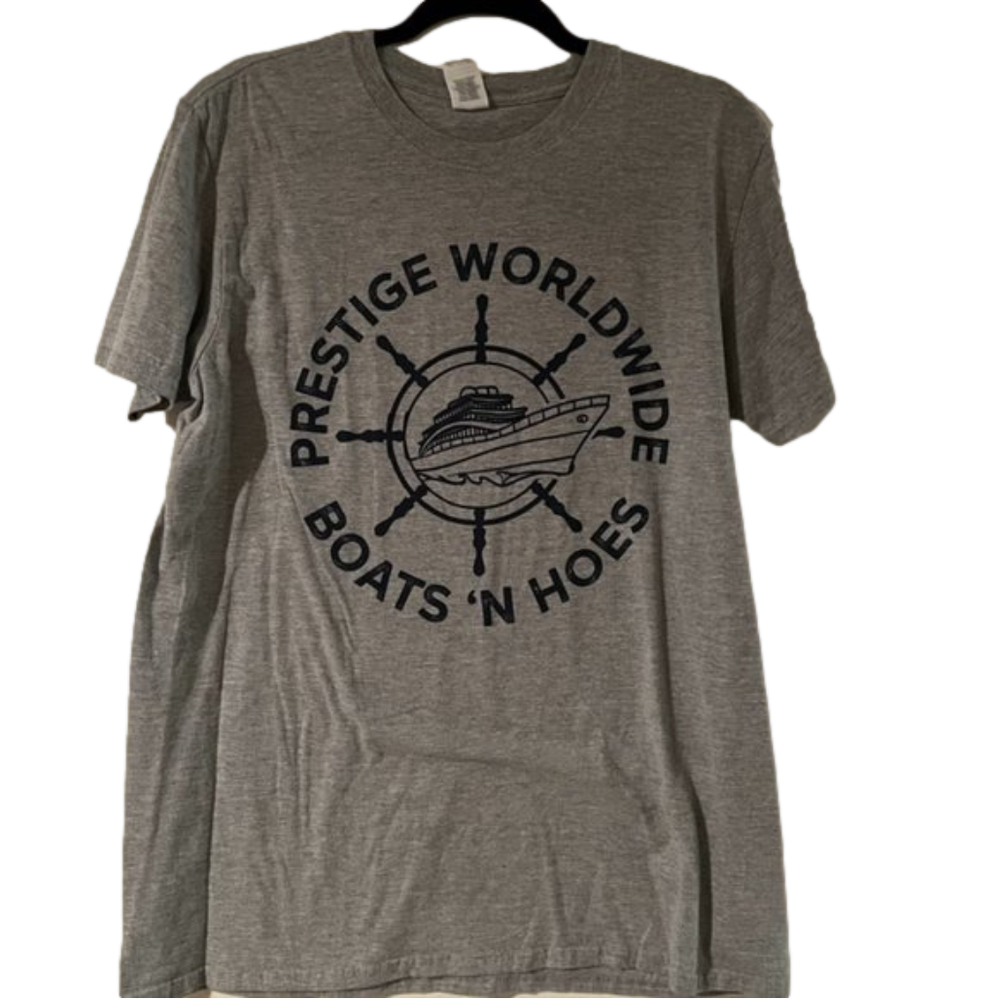 Prestige Worldwide Brand Size Large Boats 'N Hoes Tall T-Shirt